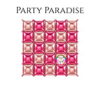 Double-Sided Two-Tone Square Foil Balloons Grid Background Wall for Party 19inch Squares, 25PCS