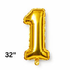 32 Inch Gold Number Balloons Foil Ballon Digital Birthday Party Decoration Supplies Gold Number Balloons 0-9