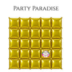 Double-Sided Two-Tone Square Foil Balloons Grid Background Wall for Party 19inch Squares, 25PCS