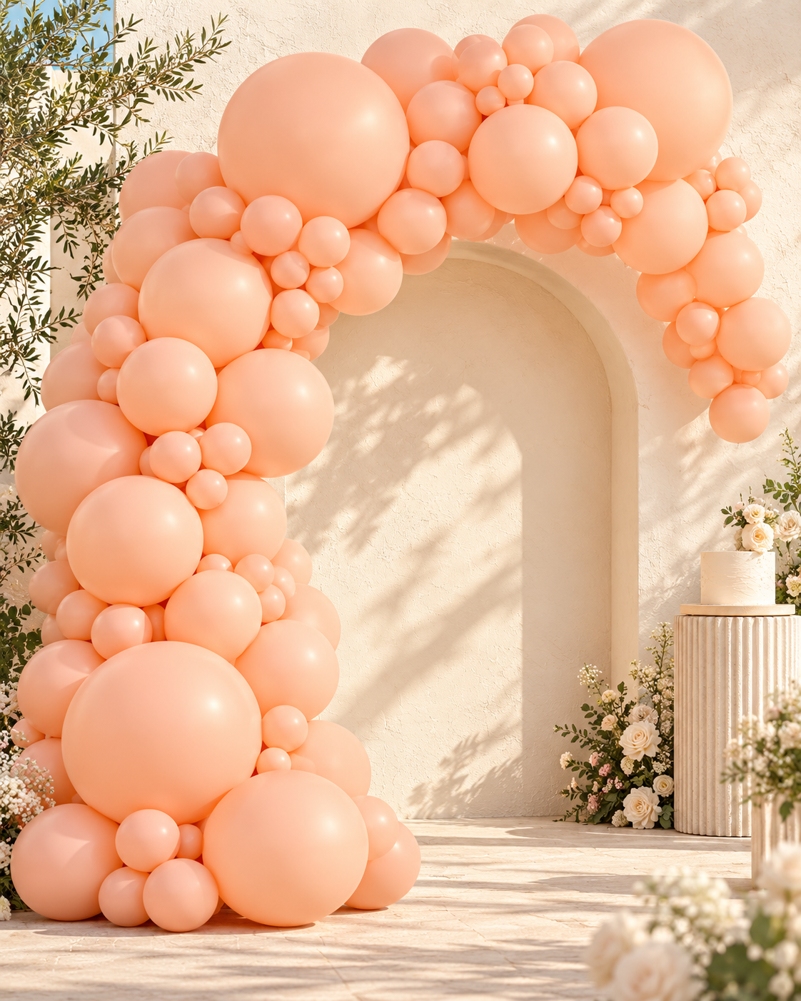 Paste Macaron Orange Balloon in 12" & 5" perfect for Birthdays Wedding Baby Shower Holiday Event