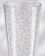 Silver Glitter Flutes 20 Pack Disposable Glasses 5oz Clear Plastic Mimosa Glasses Wedding Cocktail Cups Bulk for New Years Eve Party Supplies Engagement Birthday Decorations