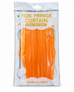 Fringe Backdrop Curtain Pastel Orange 2-pack
