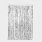 2 Pack 3.3x7.05 Feet Silver Foil Fringe Backdrop Curtains, Tinsel Streamers, Fringe Backdrop for 2026 New Years Eve, Graduation, Birthday, Baby Shower, Gender Reveal, Disco Party