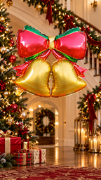Jingle Bell Christmas Inflatable Balloons for home parties, classroom celebration office party Main image