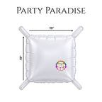 Double-Sided Two-Tone Square Foil Balloons Grid Background Wall for Party 19inch Squares, 25PCS