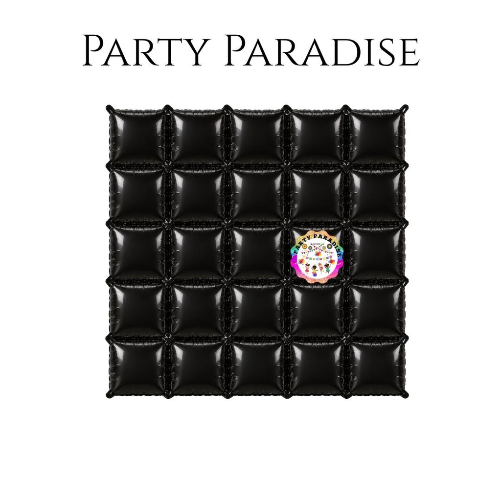 Double-Sided Two-Tone Square Foil Balloons Grid Background Wall for Party 19inch Squares, 25PCS