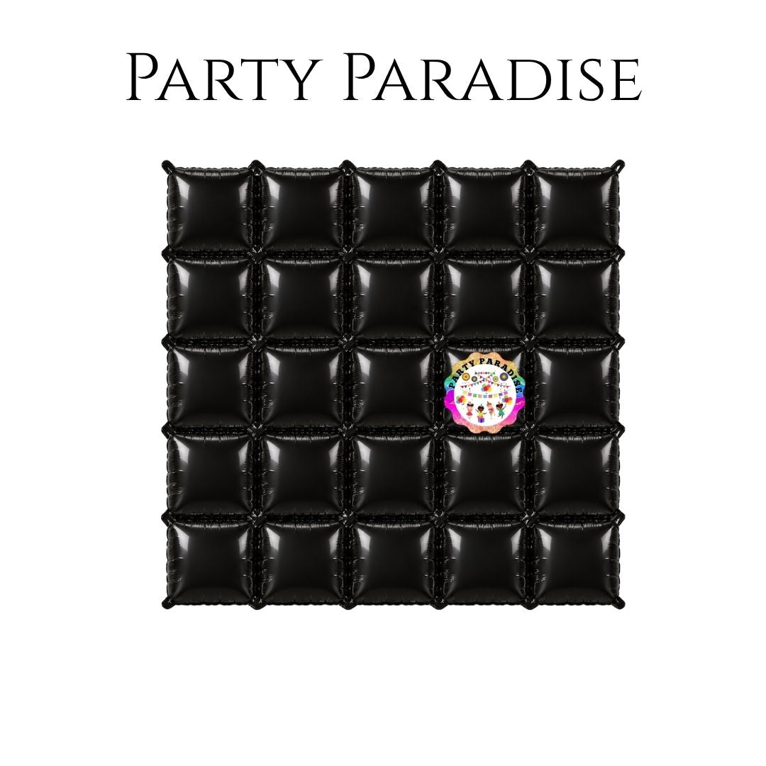 Double-Sided Two-Tone Square Foil Balloons Grid Background Wall for Party 19inch Squares, 25PCS