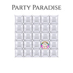 Double-Sided Two-Tone Square Foil Balloons Grid Background Wall for Party 19inch Squares, 25PCS
