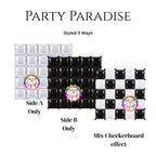 Double-Sided Two-Tone Square Foil Balloons Grid Background Wall for Party 19inch Squares, 25PCS