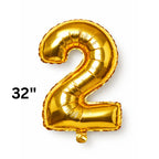 32 Inch Gold Number Balloons Foil Ballon Digital Birthday Party Decoration Supplies Gold Number Balloons 0-9