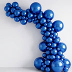 Chrome ICE double layer Dark Blue, Chrome Shiny Thick Latex Helium Balloons for Graduation Garland Arch Kit Corporate Event Wedding Birthday Baby Shower Party Decorations in two sizes 10"/12"