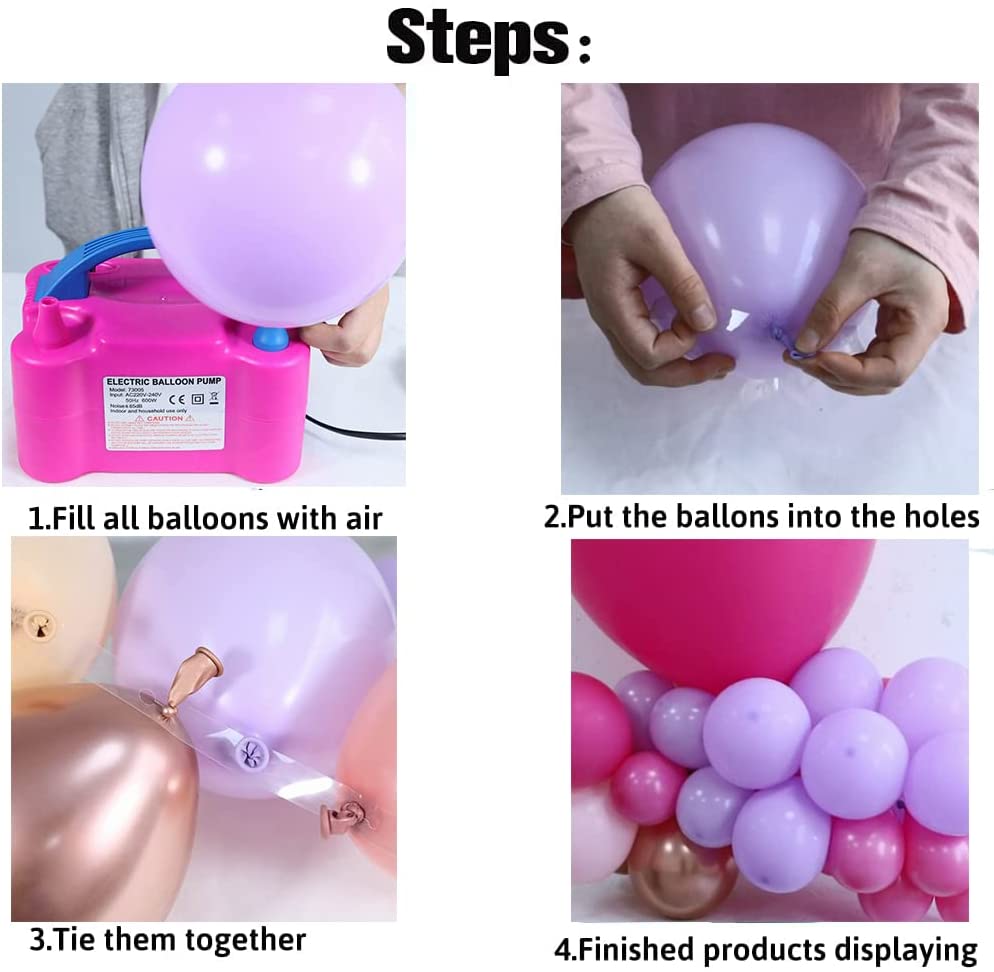 Hot Pink Rose Gold Balloon Garland Kit 147 pcs for Birthday Parties Bridal Parties Gender Reveal Baby Shower Wedding Anniversary Graduation Prom