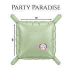 Double-Sided Two-Tone Square Foil Balloons Grid Background Wall for Party 19inch Squares, 25PCS