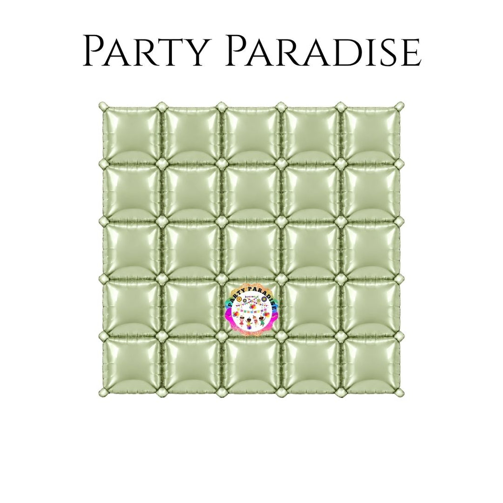 Double-Sided Two-Tone Square Foil Balloons Grid Background Wall for Party 19inch Squares, 25PCS