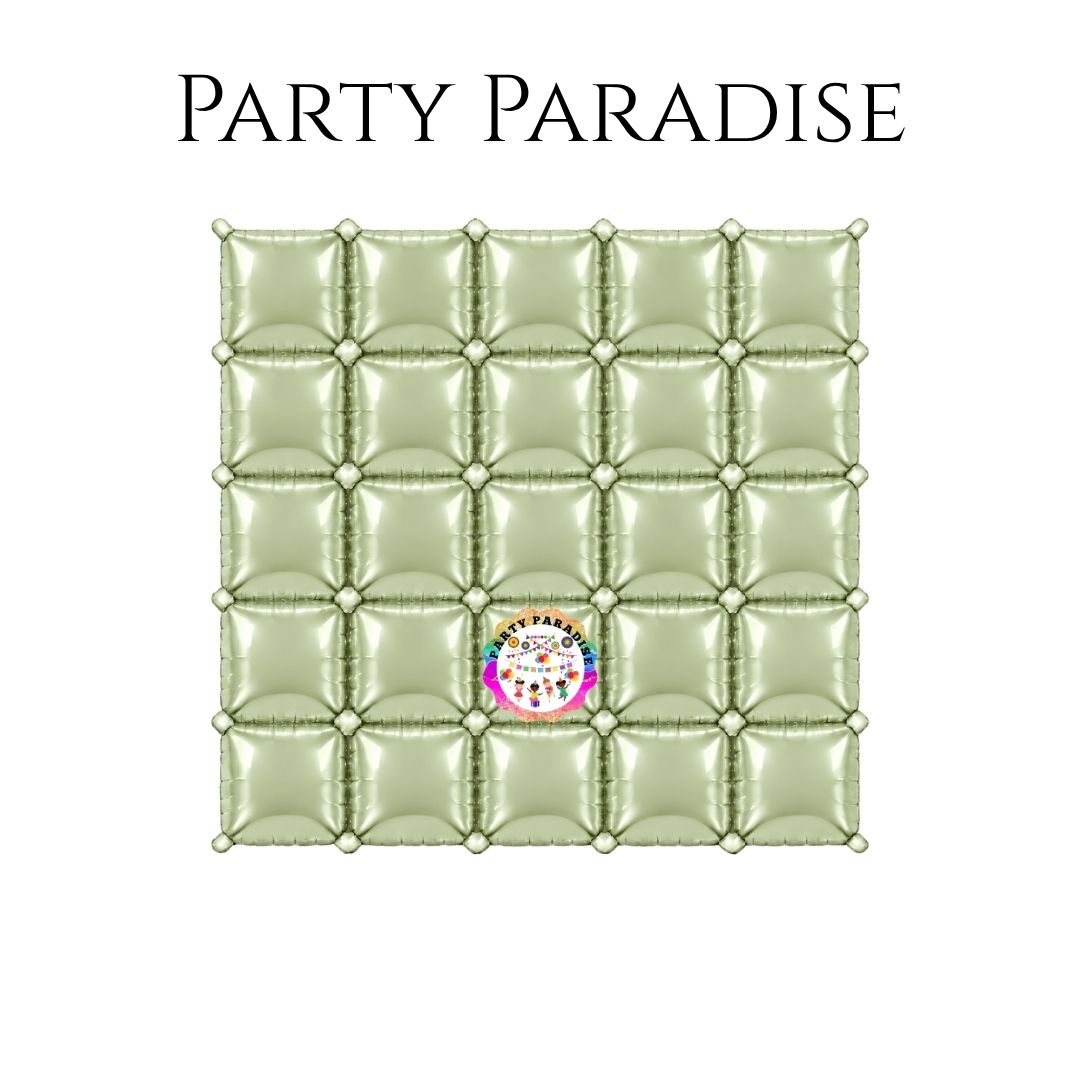 Double-Sided Two-Tone Square Foil Balloons Grid Background Wall for Party 19inch Squares, 25PCS