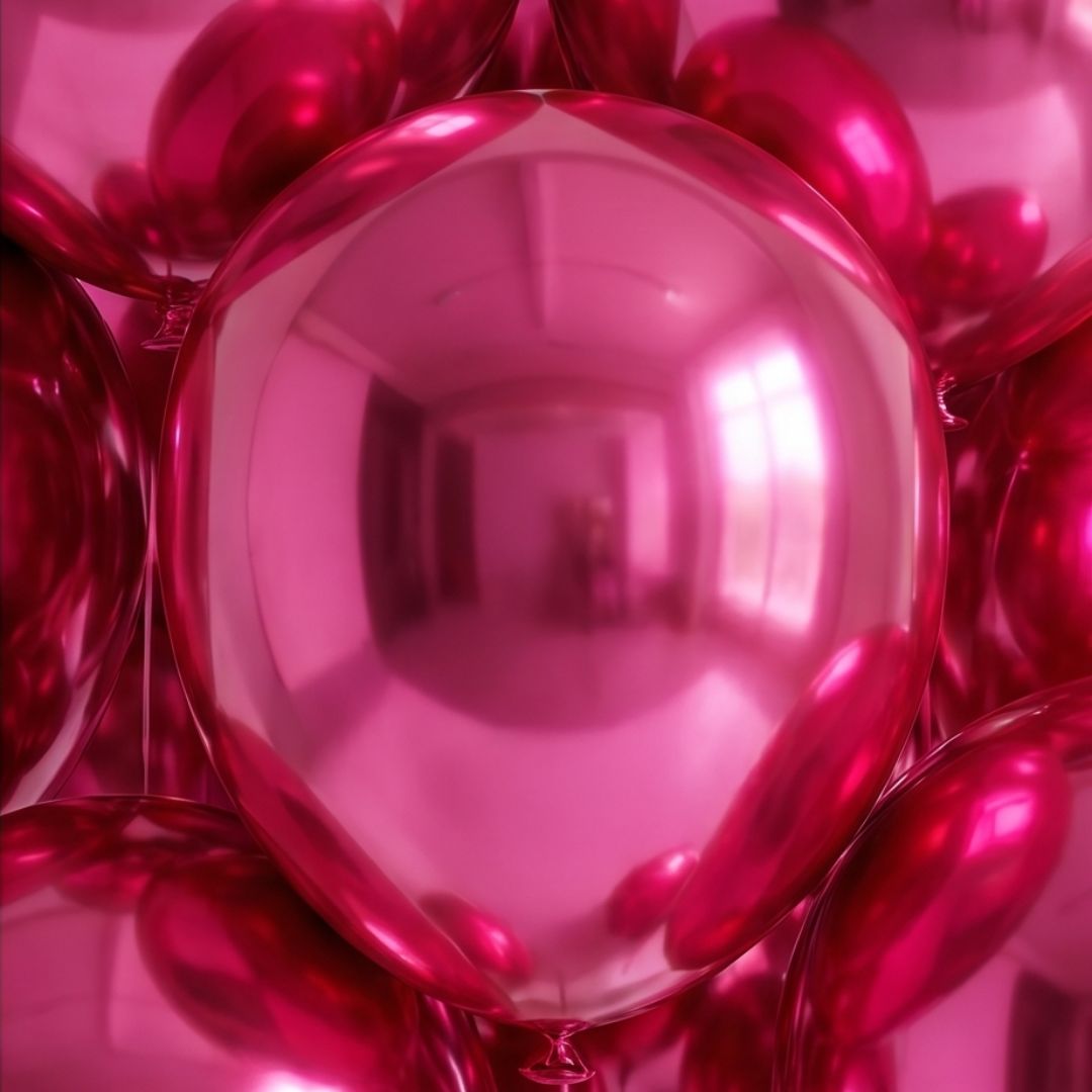 Chrome ICE double layer in Precious Red, Chrome Latex Helium Balloons for Graduation Garland Arch Kit Corporate Event Wedding Birthday Baby Shower Party Decorations in two sizes 10"/12"
