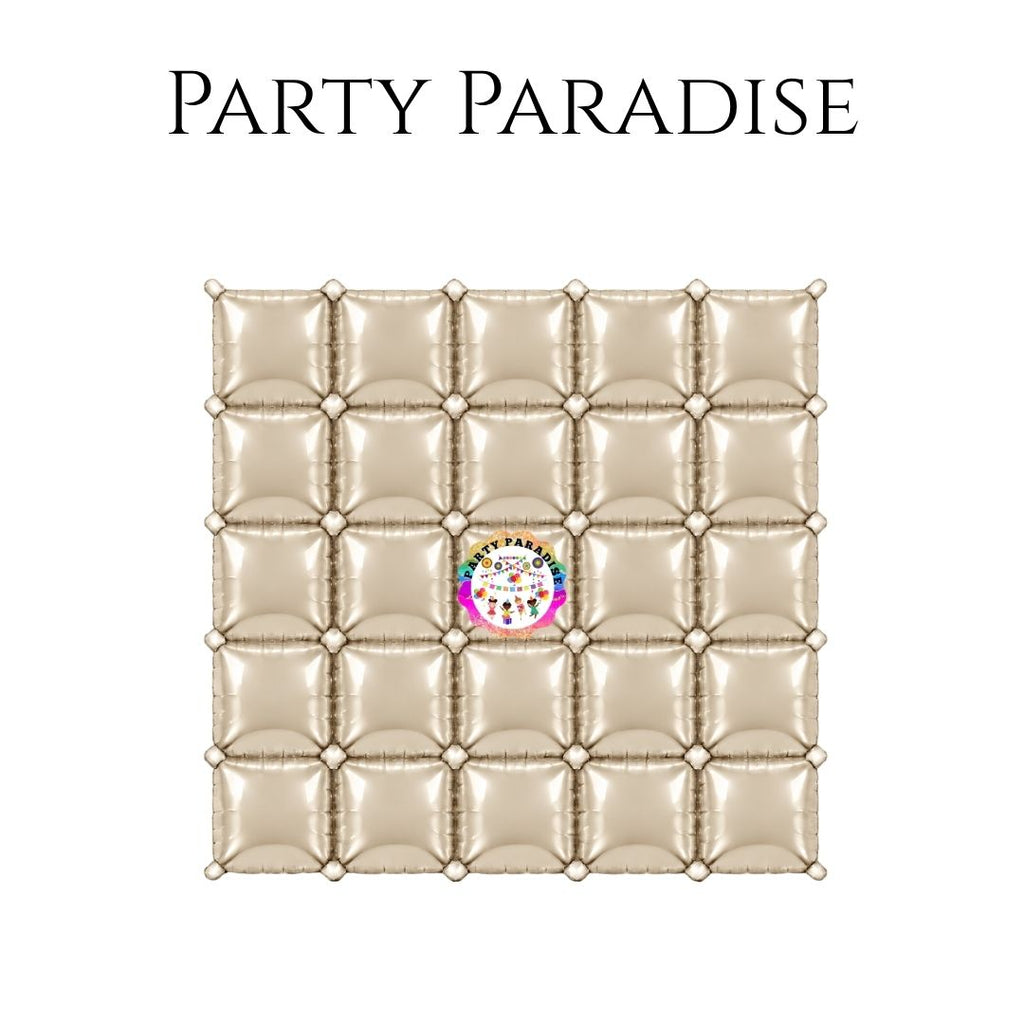 Double-Sided Two-Tone Square Foil Balloons Grid Background Wall for Party 19inch Squares, 25PCS