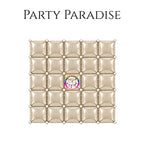 Double-Sided Two-Tone Square Foil Balloons Grid Background Wall for Party 19inch Squares, 25PCS