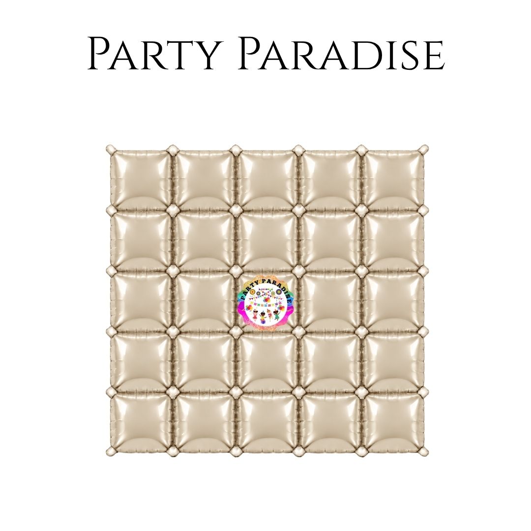 Double-Sided Two-Tone Square Foil Balloons Grid Background Wall for Party 19inch Squares, 25PCS