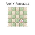 Double-Sided Two-Tone Square Foil Balloons Grid Background Wall for Party 19inch Squares, 25PCS