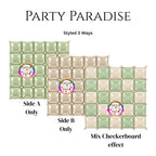 Double-Sided Two-Tone Square Foil Balloons Grid Background Wall for Party 19inch Squares, 25PCS