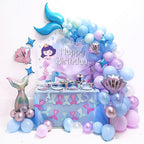 Mermaid Theme Balloon Garland Kit 87 pcs for Birthday Party Princess Mermaid Party Underwater Mermaind
