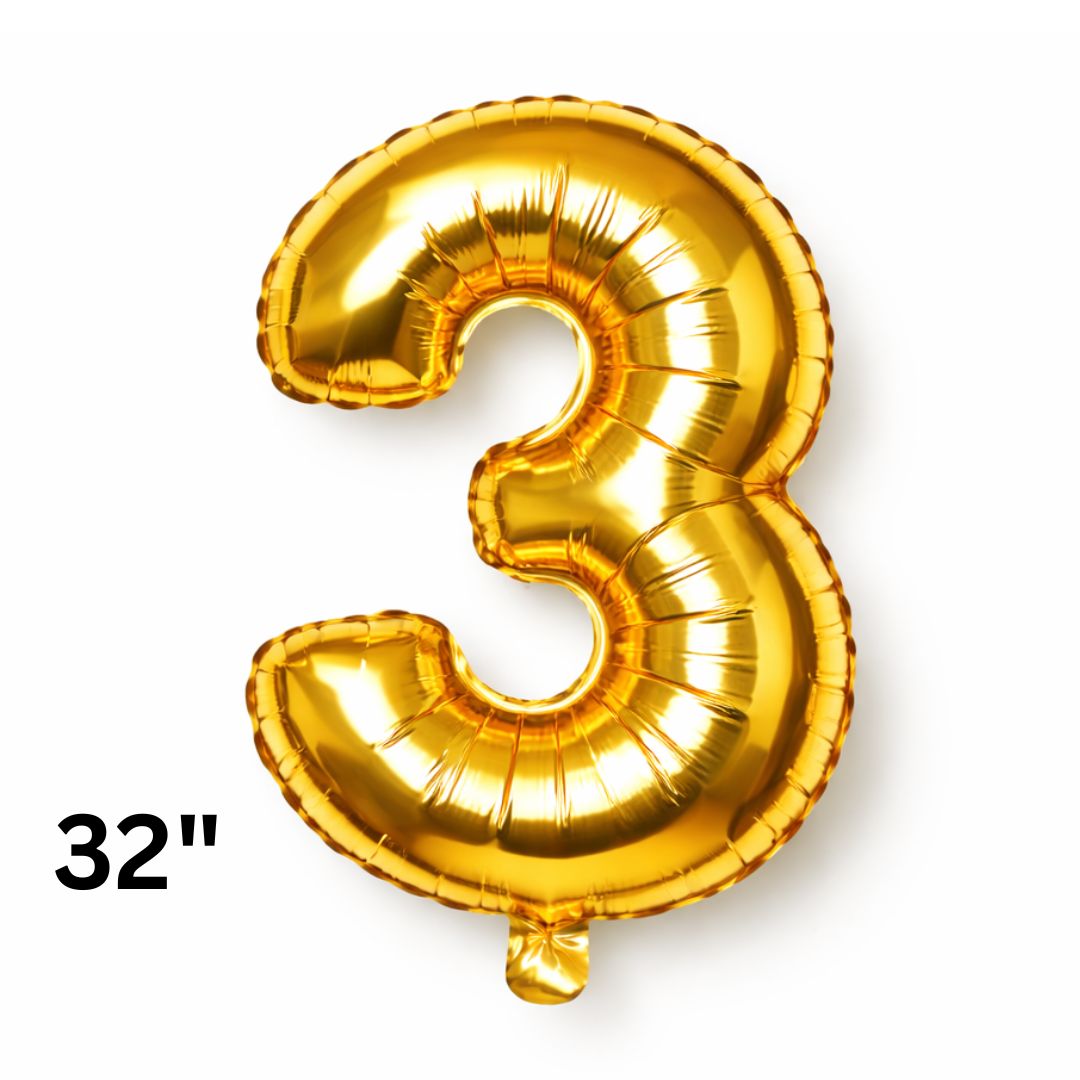 32 Inch Gold Number Balloons Foil Ballon Digital Birthday Party Decoration Supplies Gold Number Balloons 0-9