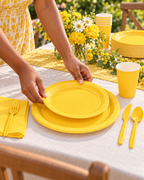Yellow Dinner Party Tableware Set for birthdays, weddings celebrations 161PCS