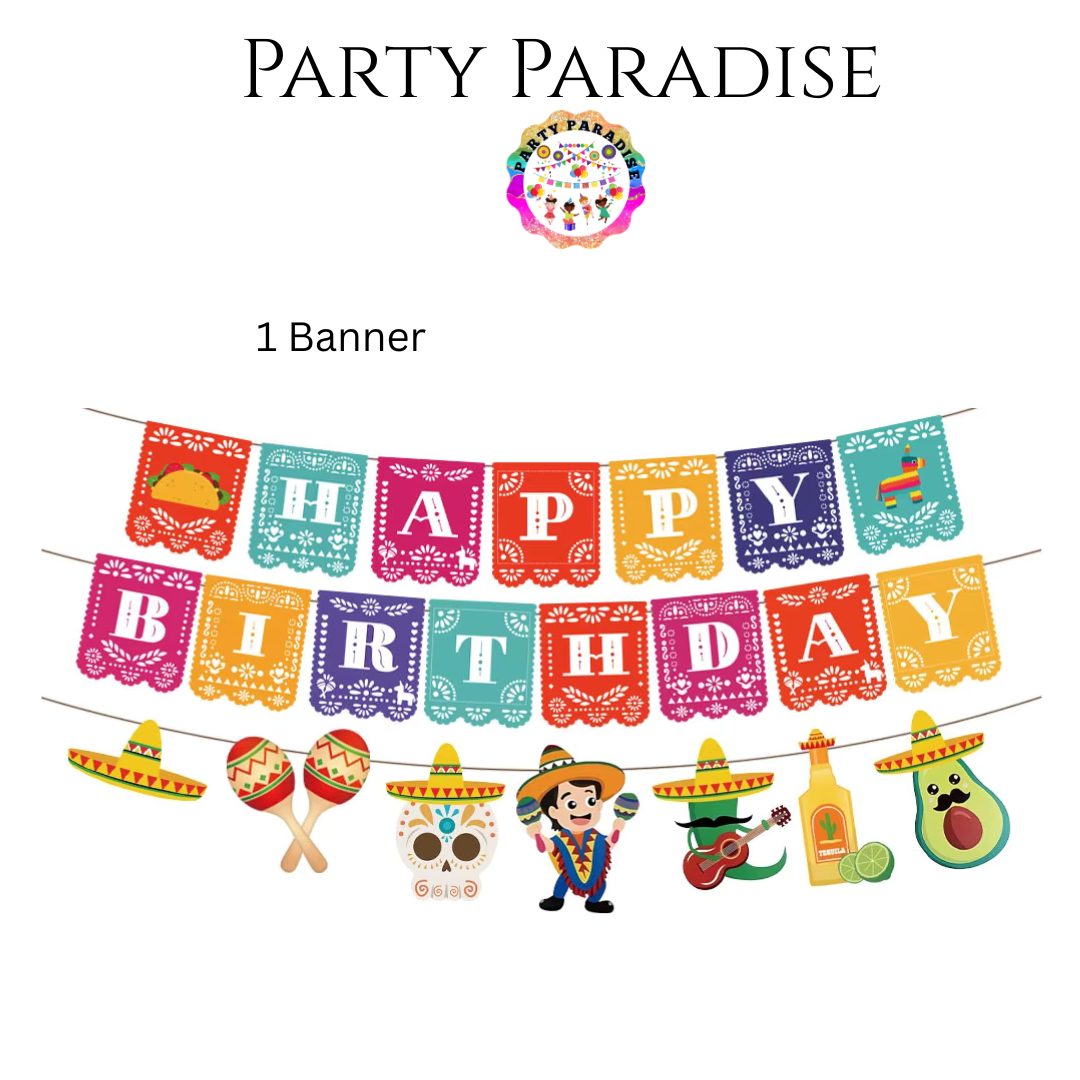 Cinco de Mayo Tableware Set Party Kit 135pcs for Birthdays Mexican Carnival Fiesta Festival