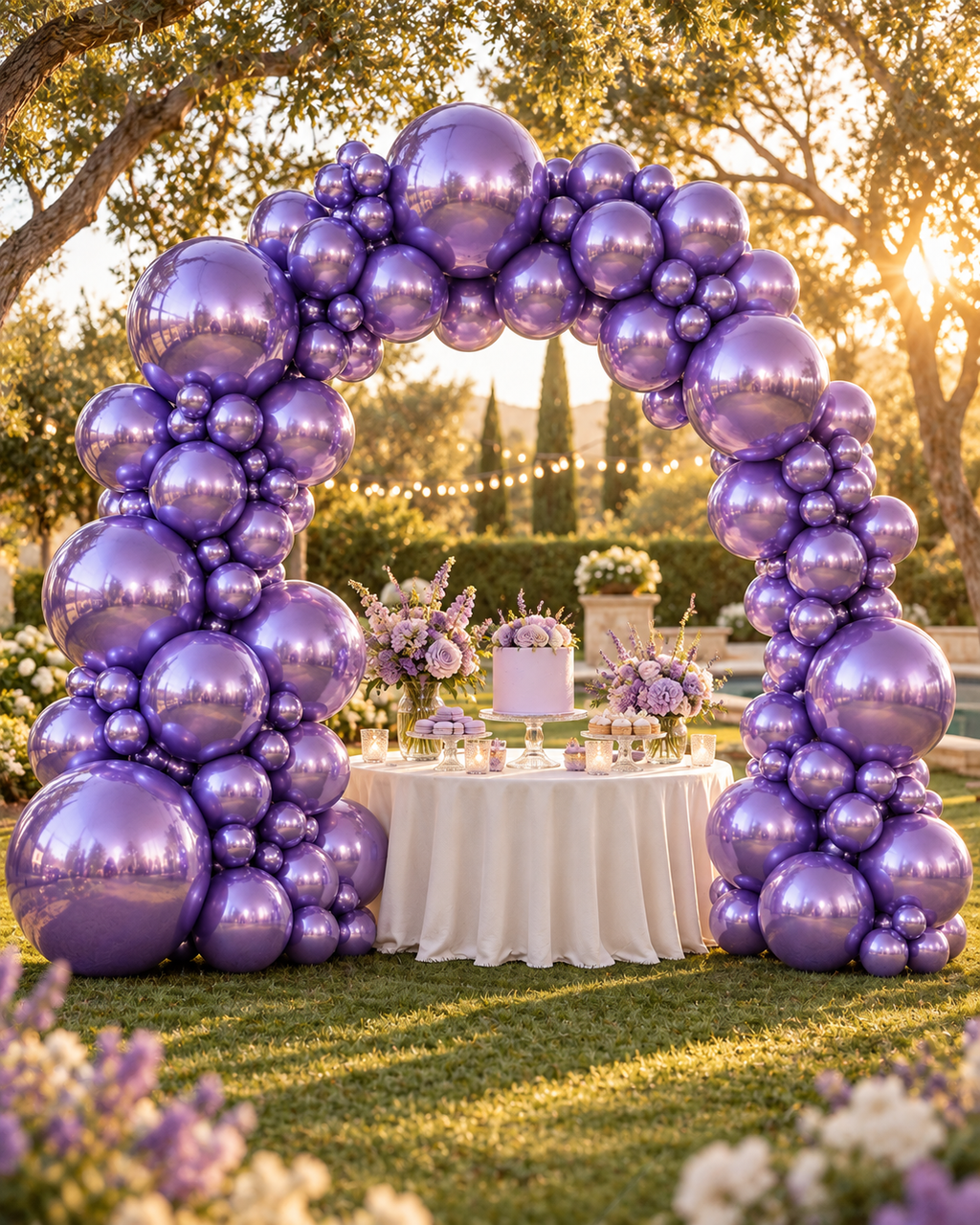 Chrome Balloon 12inches 50ct in "Purple" For Parties Wedding Corporate Events Holiday Party