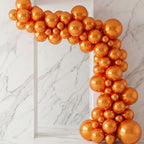 Chrome ICE double layer in Light Orange, Chrome Latex Helium Balloons for Graduation Garland Arch Kit Corporate Event Wedding Birthday Baby Shower Party Decorations in two sizes 10"/12"