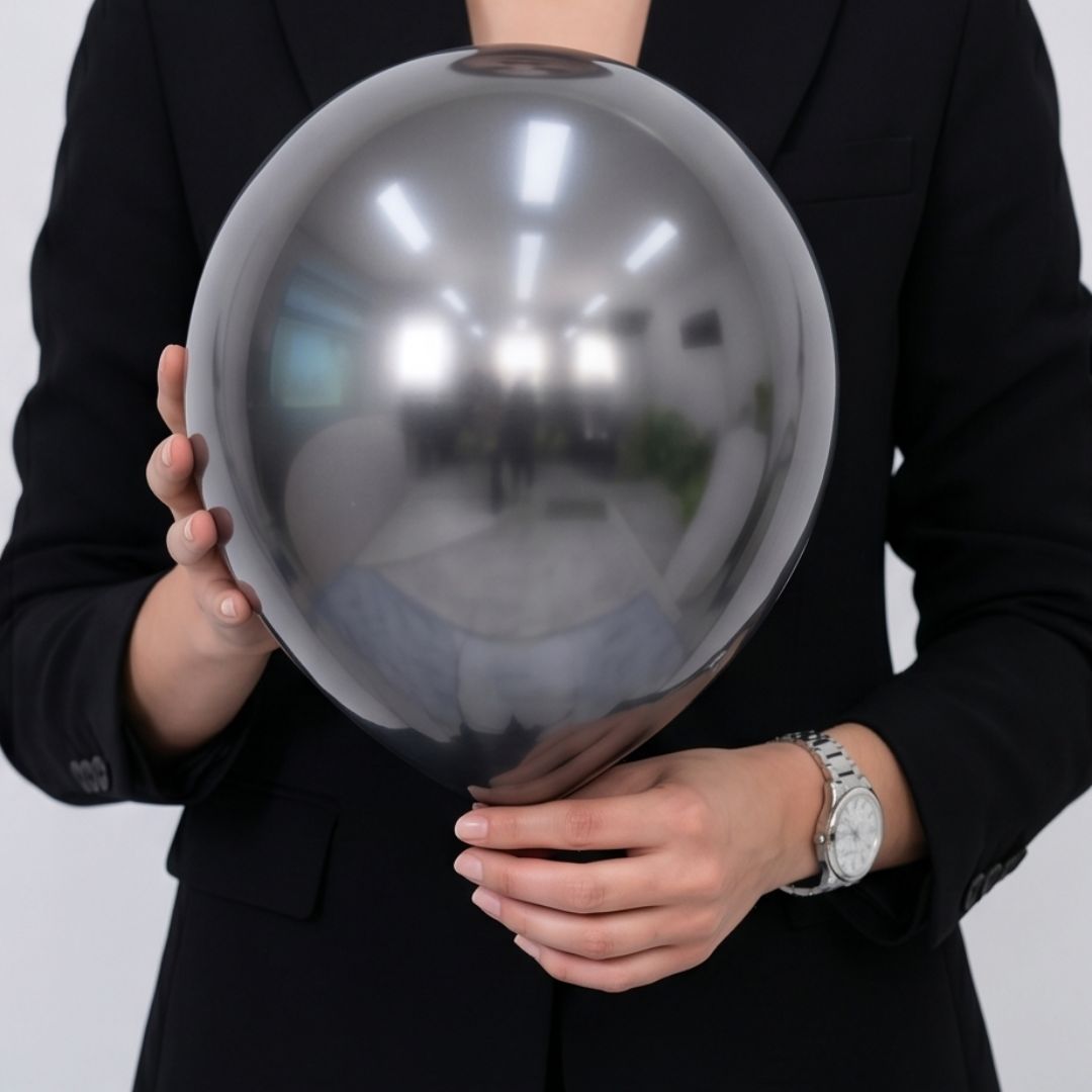 Chrome Black Balloons for Birthday, Baby Shower, Wedding, Graduation, Summer Themed Party Decorations in sizes 5"/12"/18"/36"Chrome Balloons 5in/12in/18in