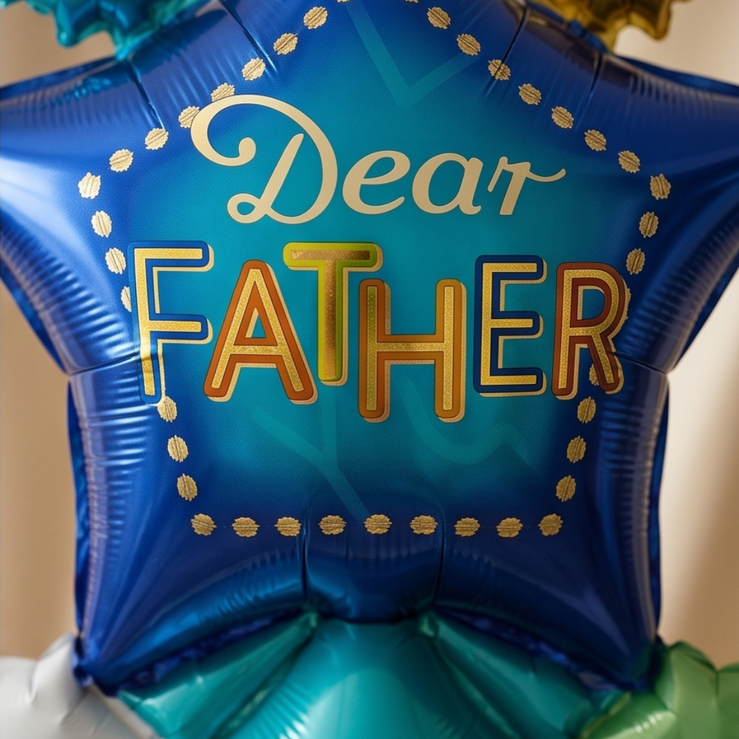 62 in Happy Father's Day Balloon Large NO.1 DAD Foil Balloons Fathers Day Decoration Jumbo Star Design Self-Standing Balloon for Family Birthday Party Dad Gift Celebration Decor 1 Piec