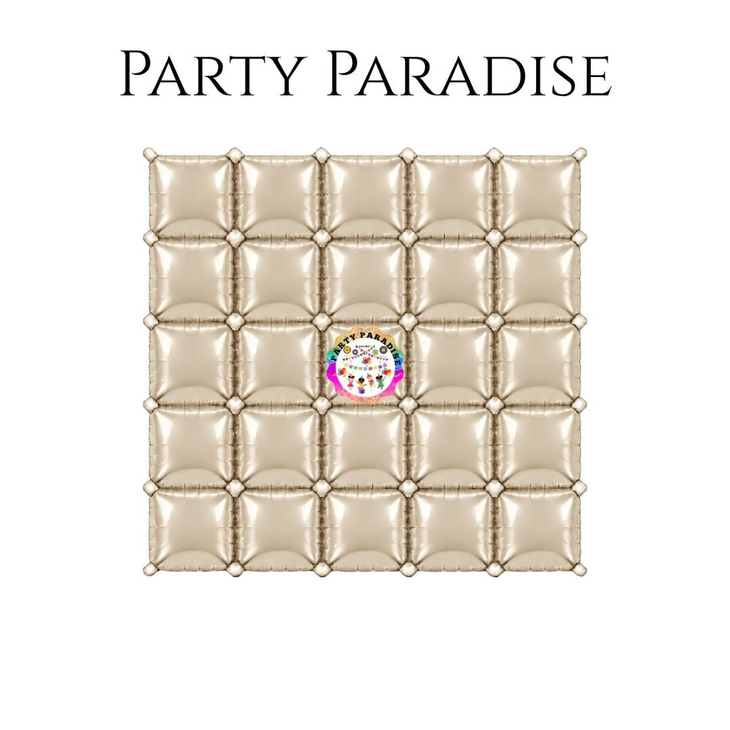 Double-Sided Two-Tone Square Foil Balloons Grid Background Wall for Party 19inch Squares, 25PCS