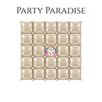 Double-Sided Two-Tone Square Foil Balloons Grid Background Wall for Party 19inch Squares, 25PCS