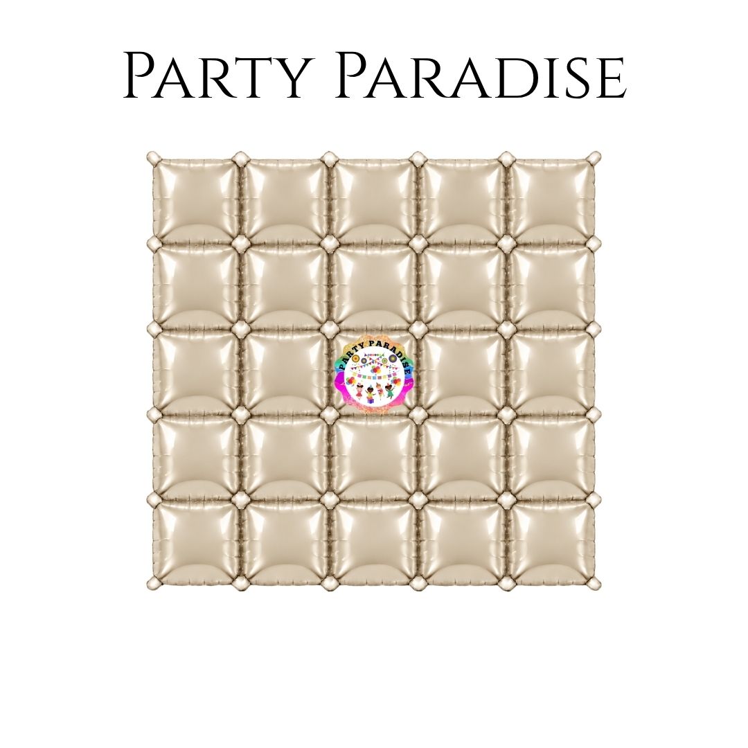 Double-Sided Two-Tone Square Foil Balloons Grid Background Wall for Party 19inch Squares, 25PCS