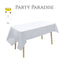 Plastic table cover reusable in white -2pack