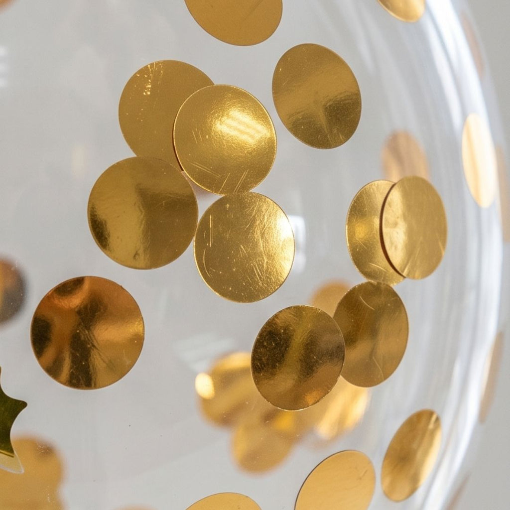 Gold Confetti Balloons 12 inch, Gold Latex Balloon 25pcs Party Balloons for Birthday Wedding Graduation Bridal Shower Engagement Party Decorations