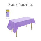 Plastic table covers reusable in Light Purple-2pk