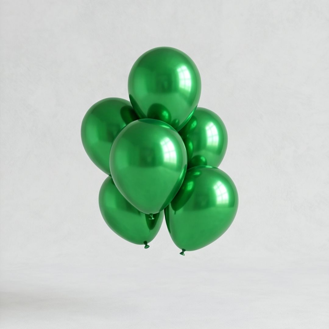 Chrome ICE double layer in Green, Chrome Latex Helium Balloons for Graduation Garland Arch Kit Corporate Event Wedding Birthday Baby Shower Party Decorations in two sizes 10"/12"