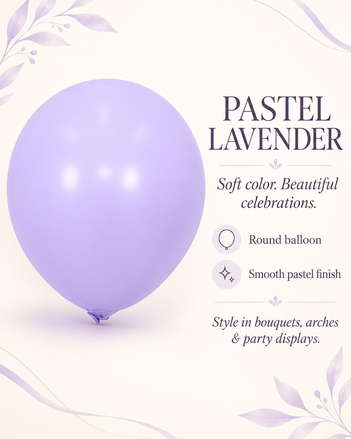 Pastel Balloon 12 inches "Purple"