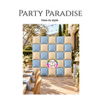 Double-Sided Two-Tone Square Foil Balloons Grid Background Wall for Party 19inch Squares, 25PCS