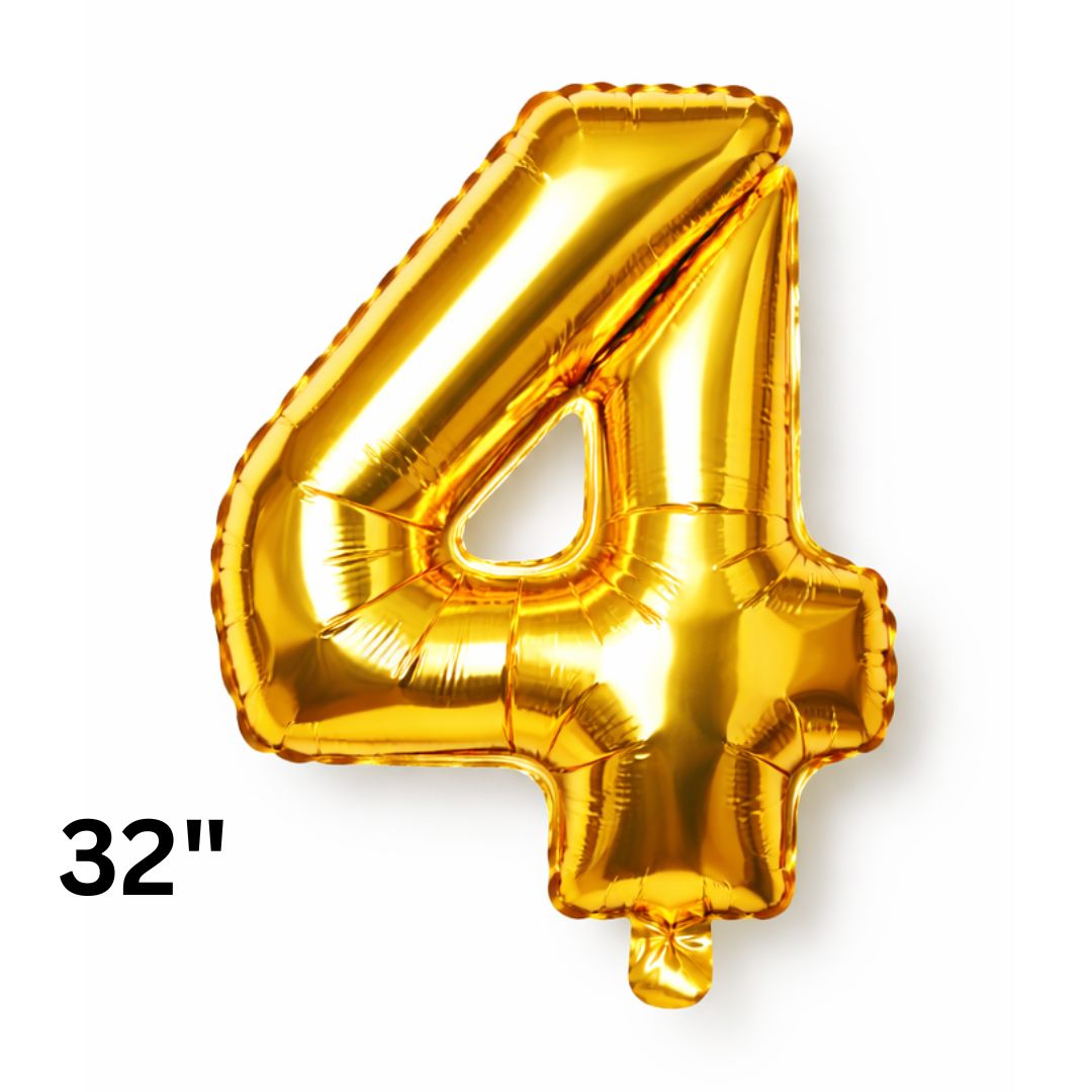 32 Inch Gold Number Balloons Foil Ballon Digital Birthday Party Decoration Supplies Gold Number Balloons 0-9
