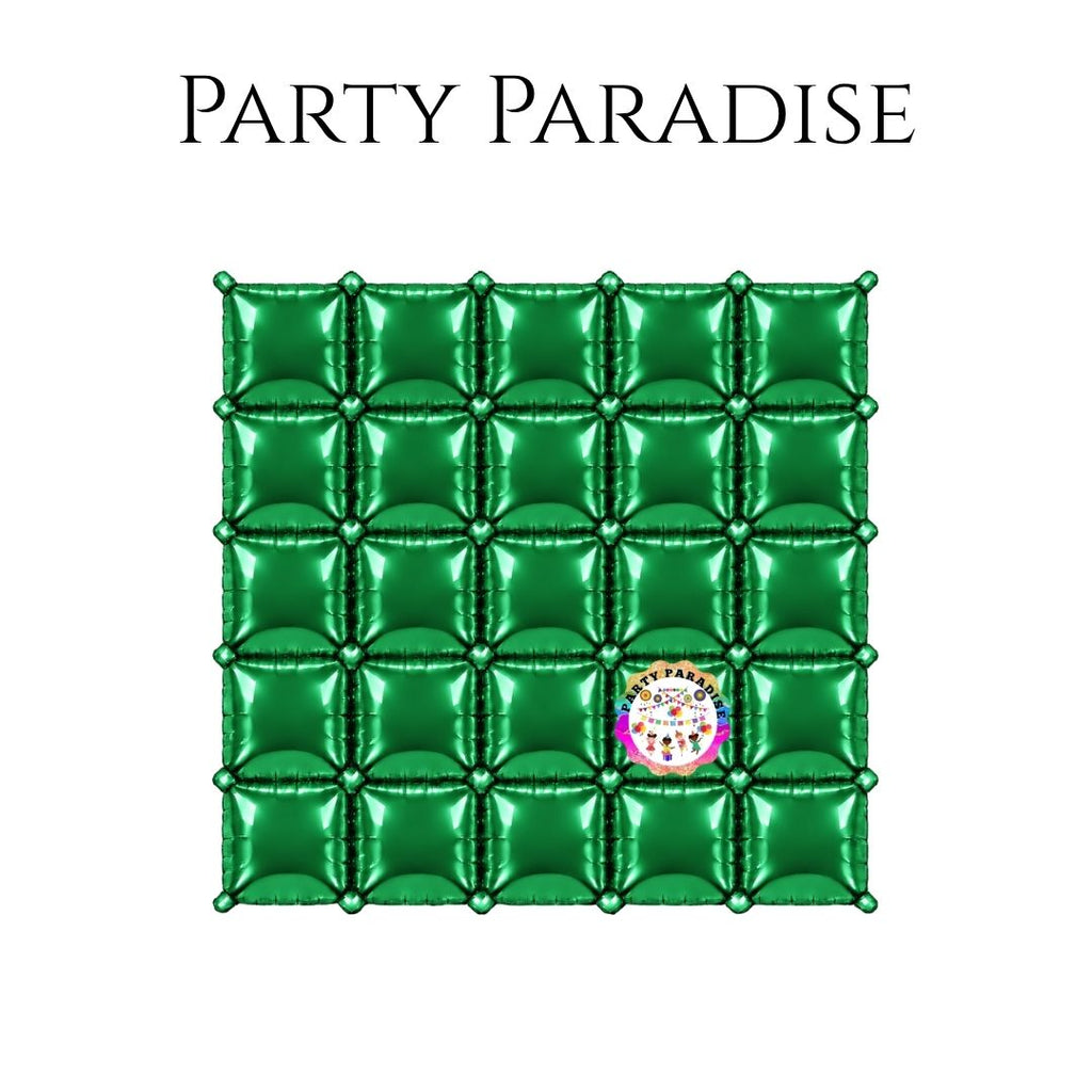 Double-Sided Two-Tone Square Foil Balloons Grid Background Wall for Party 19inch Squares, 25PCS