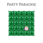 Double-Sided Two-Tone Square Foil Balloons Grid Background Wall for Party 19inch Squares, 25PCS