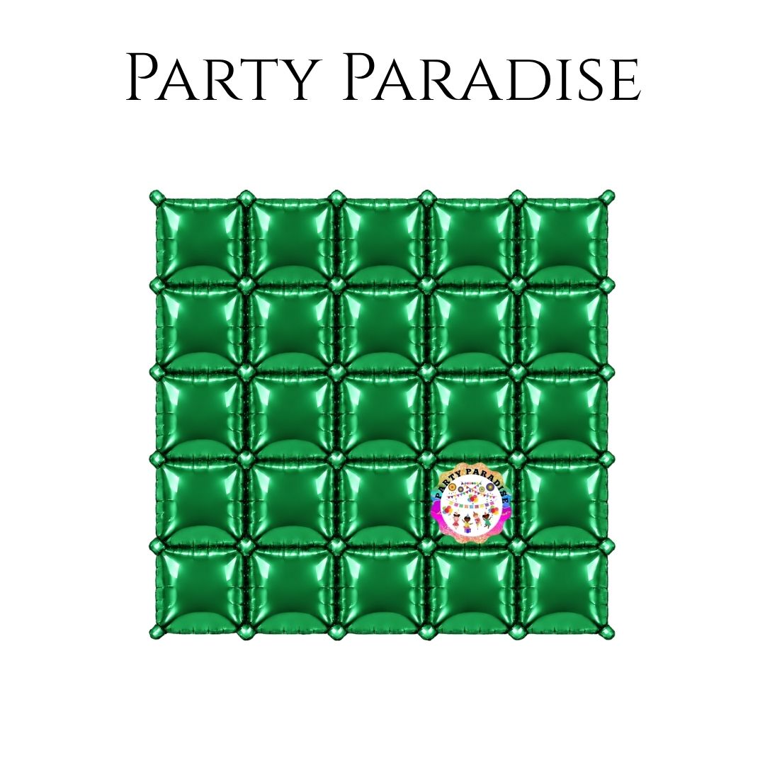 Double-Sided Two-Tone Square Foil Balloons Grid Background Wall for Party 19inch Squares, 25PCS