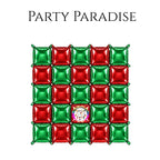 Double-Sided Two-Tone Square Foil Balloons Grid Background Wall for Party 19inch Squares, 25PCS