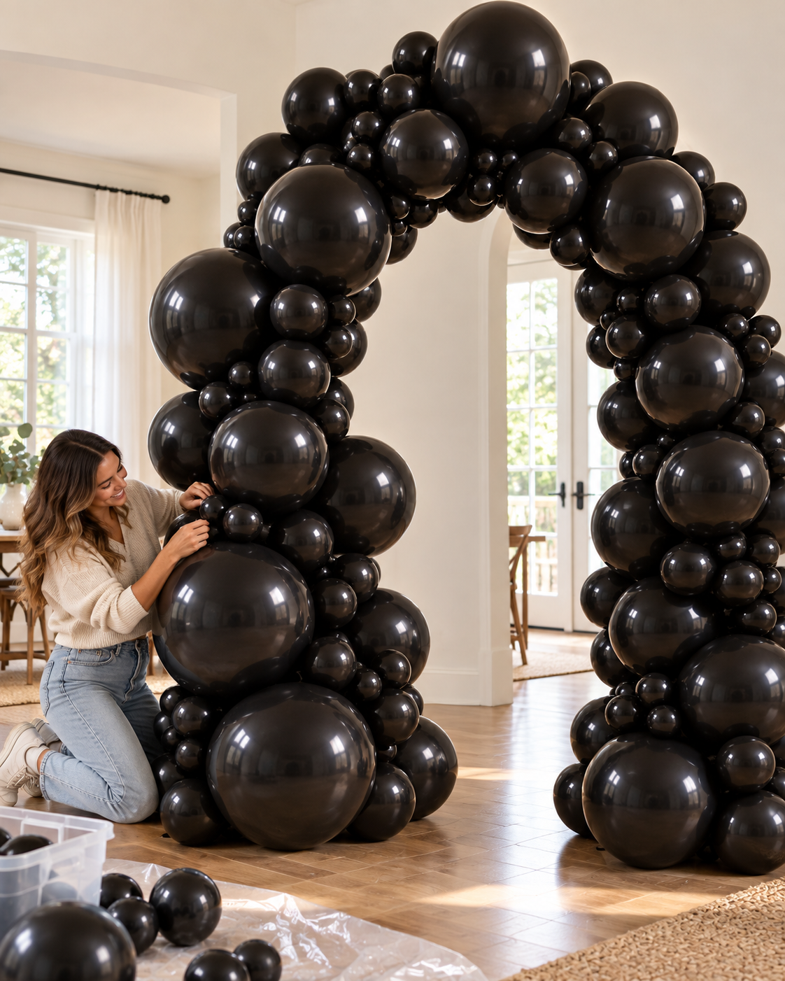 Regular Matte Balloons 12inches "Black" 100ct For Birthdays Weddings Corporate Evens Holidays