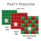 Double-Sided Two-Tone Square Foil Balloons Grid Background Wall for Party 19inch Squares, 25PCS