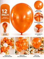 Metallic Balloon 12inches 100ct in "Orange" for Birthdays Parties